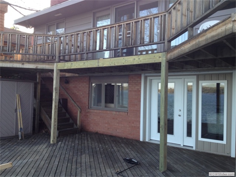 Elevated deck restructuring
